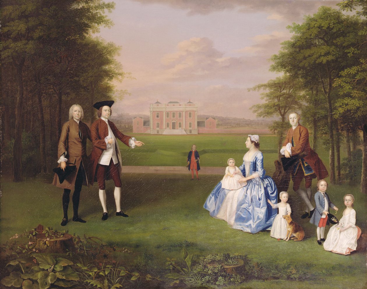 アサートンと彼の家族のロバート・グウィリム、c.1745-7（キャンバスに油彩） 作： アーサー・デヴィス
