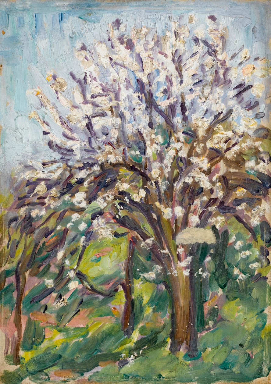 傾斜の瀬戸際にあるアーモンドの花、1910年頃 作： アーサーヘイソーンスタッド