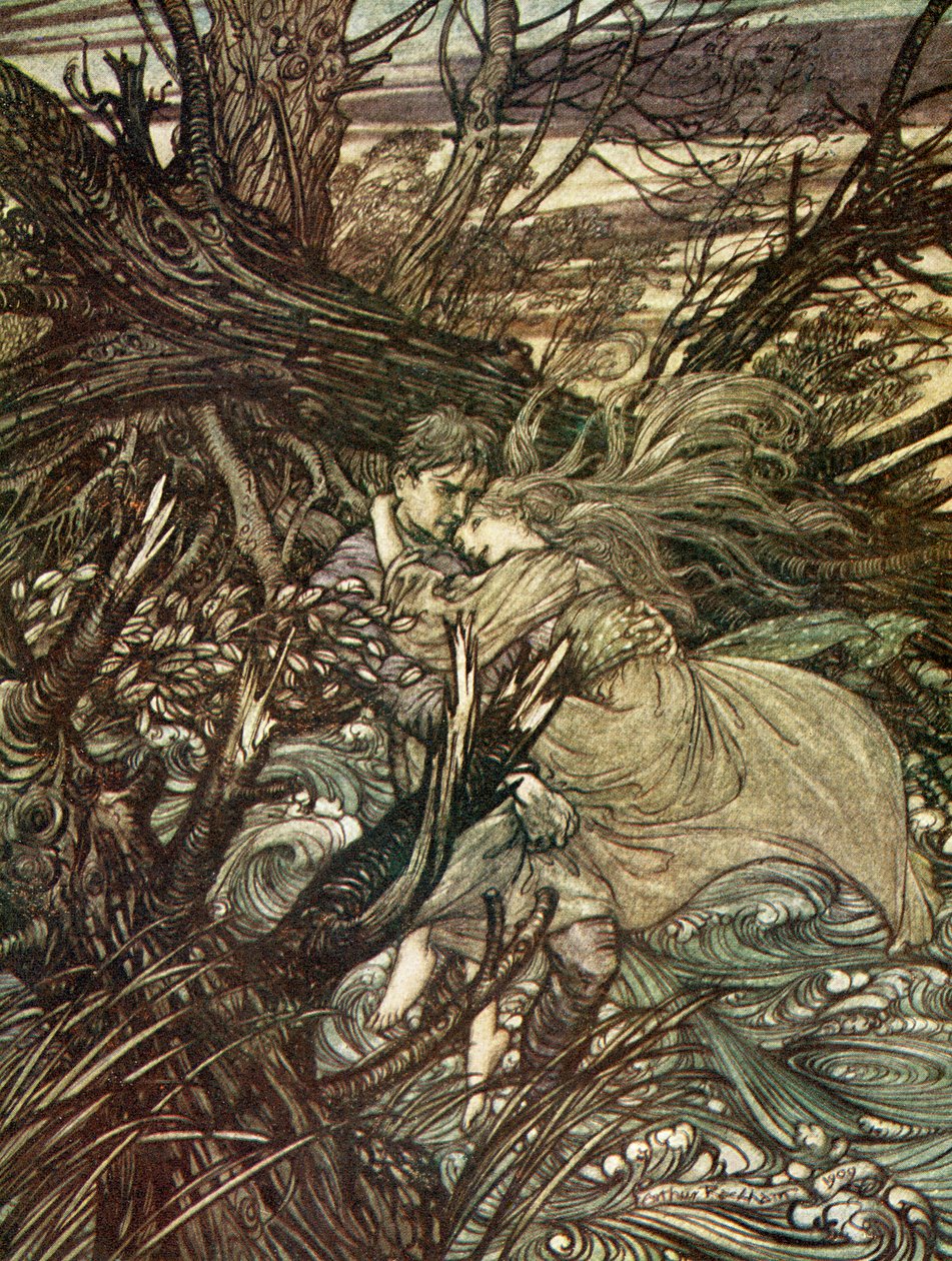 ウンディーネby Friedrich de la MotteFouqué 作： アーサー・ラッカム
