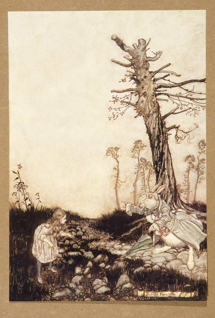 なぜメアリー・アン、あなたはここで何をしているのですか？、ルイス・キャロル、pub.1907による不思議の国のアリス・アドベンチャーズから 作： アーサー・ラッカム