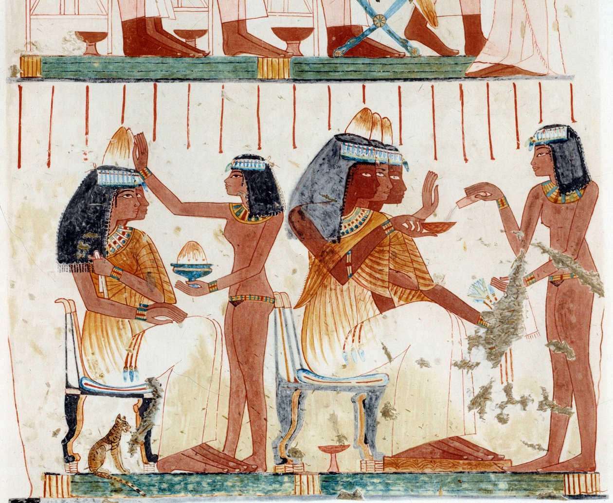 レセプション。テーベにある2人の彫刻家の墓の複製（アメンノフィス2世時代、紀元前1450～1425年頃 作： アーティスト不明