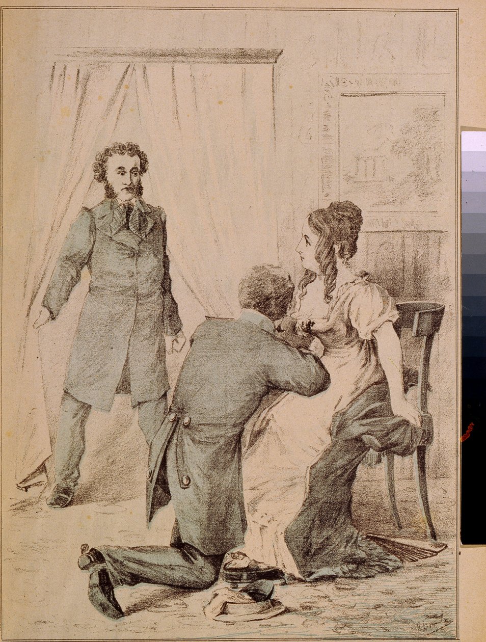 アレクサンドル・プーシキン（1799-1837）（リトグラフ） 作： アーティスト不明