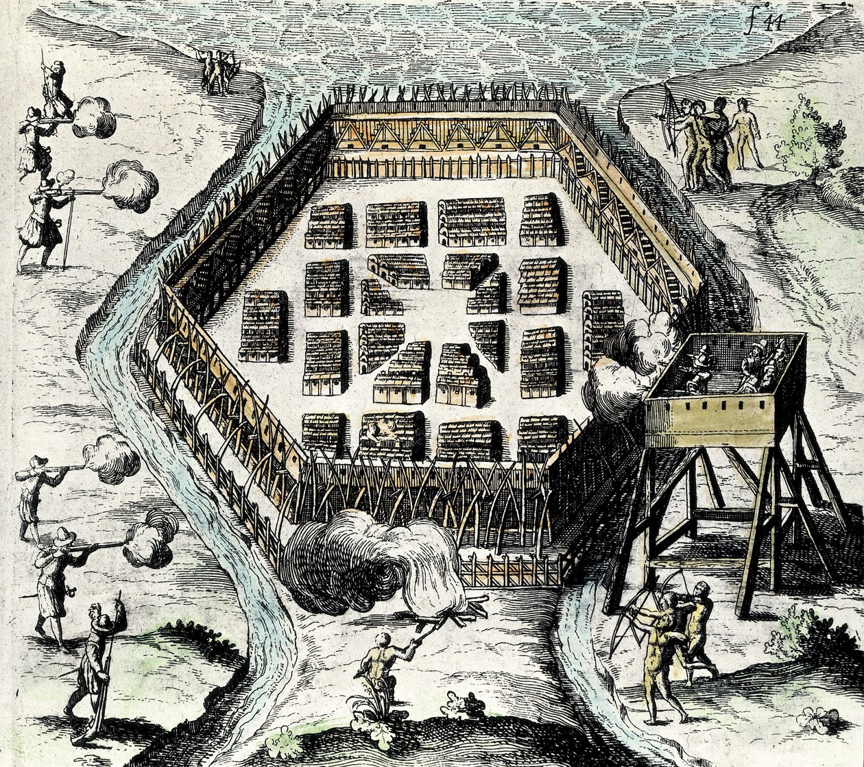 シャンプレイン，サミュエル・オブ（1567-1635）。イギリスの航海士、地図製作者、製図家、軍人、探検家。7月3日にニュー・フランスとケベック・シティを建設。 作： アーティスト不明