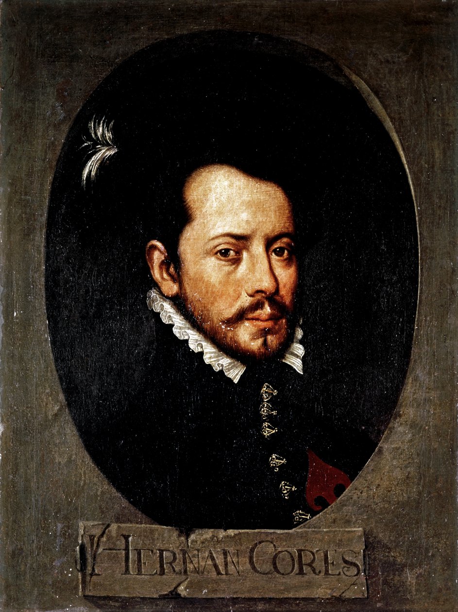 コルテス・エルナン ( 1485-1547 ).スペインのメキシコ征服者（油彩・キャンバス） 作： アーティスト不明
