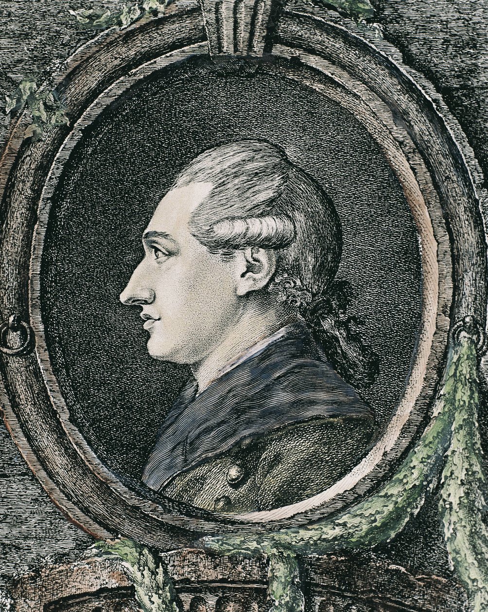 ゲーテ，ヨハン・ヴォルフガング・フォン・ゲーテ（1749-1832）。ドイツの人文主義者、作家。エッチング。 作： アーティスト不明