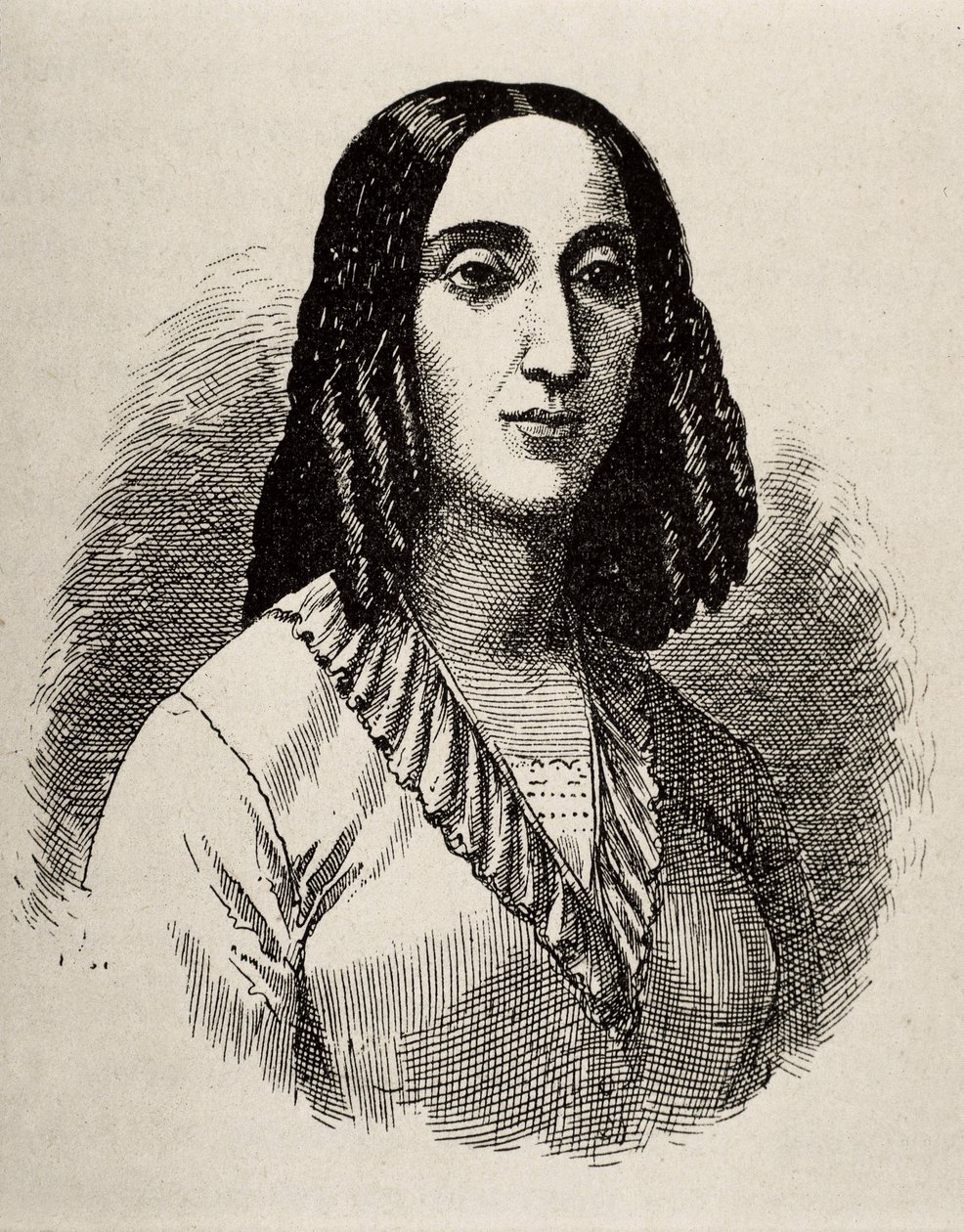GORRITI, Juana Manuela (1818-1892) アルゼンチンの作家。エングレーヴィング。 作： アーティスト不明