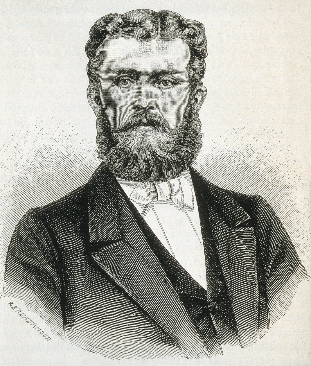 HOHENZOLLERN-SIGMARINGEN, Leopold (1835-1905)。ルーマニア国王キャロル1世の弟で、後のルーマニア国王フェルディナンドの父。エングレーヴィング 作： アーティスト不明