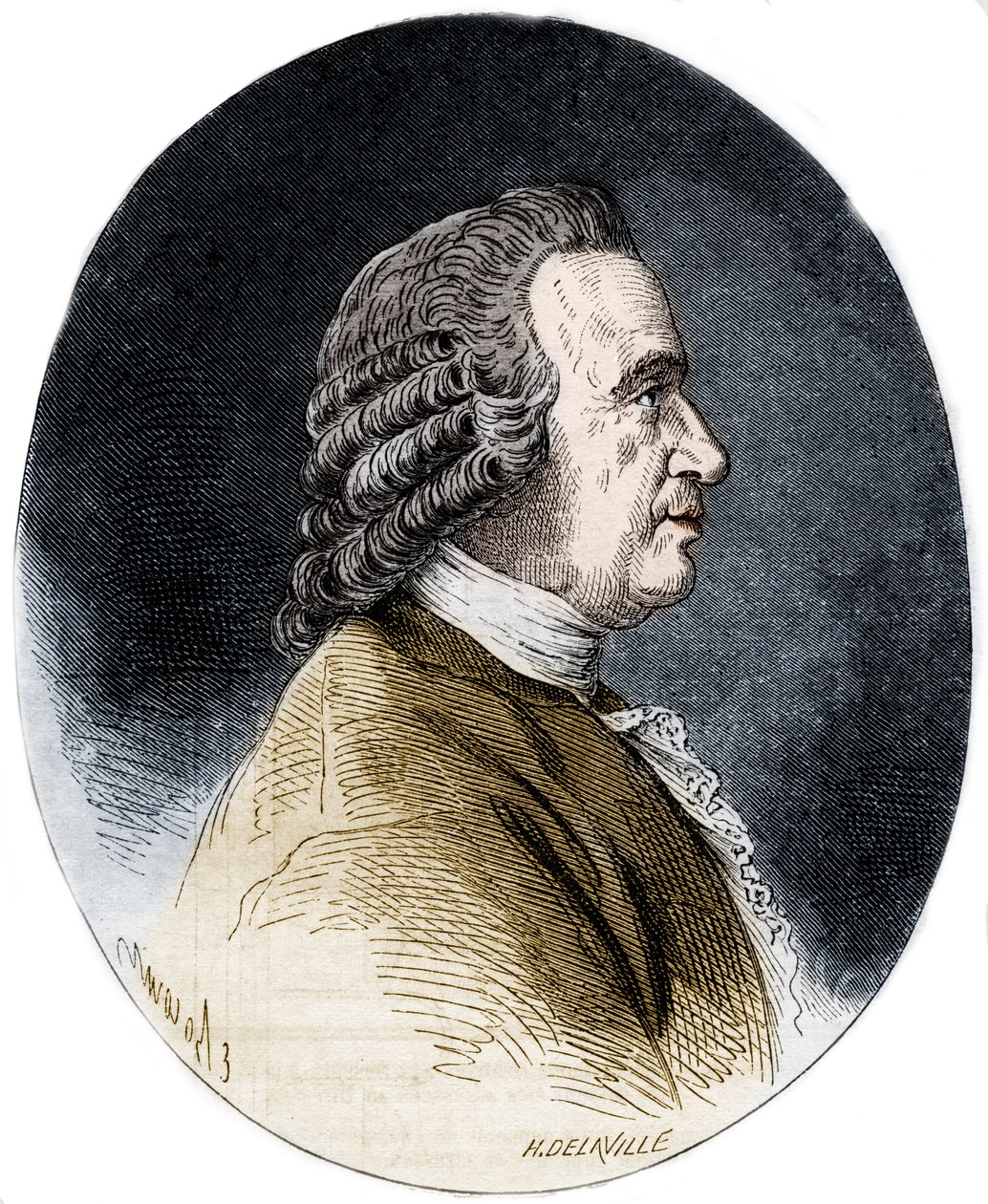 フランスの博物学者、ルイ・ジャン・マリー・ドーバントン（Louis Jean Marie Daubenton, dit Daubenton）の肖像画。 作： アーティスト不明