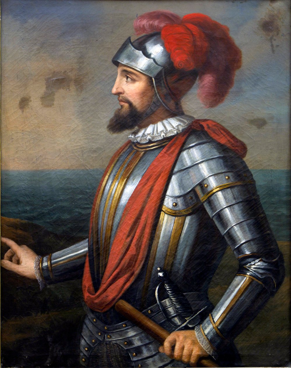 スペインの征服者ヴァスコ・ヌニェス・デ・バルボアの肖像（1475-1517） - ヴァスコ・ヌニェス・デ・バルボア（油彩・キャンバス） 作： アーティスト不明