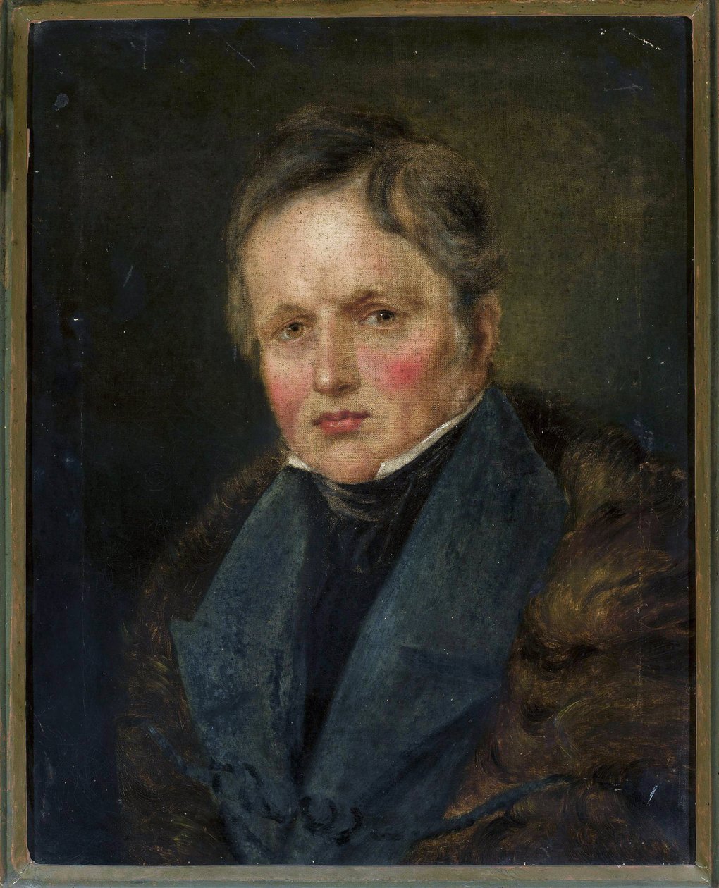 詩人イヴァン・アンドレイ・エヴィッチ・クリロフ（1769-1844）の肖像（油彩・カンヴァス） 作： アーティスト不明