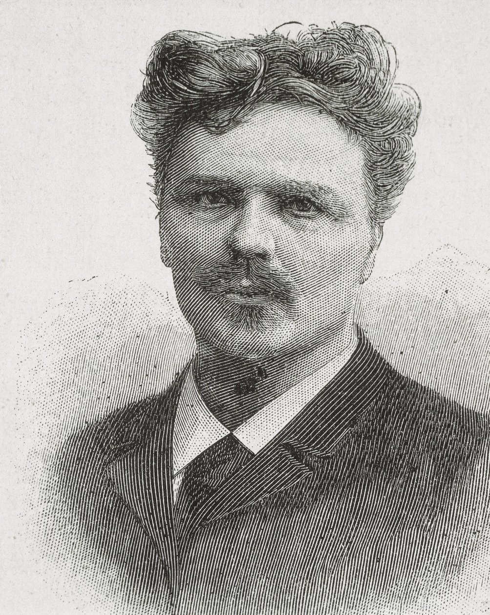 ストリンドベリ、アウグスト（1849-1912）。アウグスト・ストリンドベリの肖像。エングレーヴィング。 作： アーティスト不明