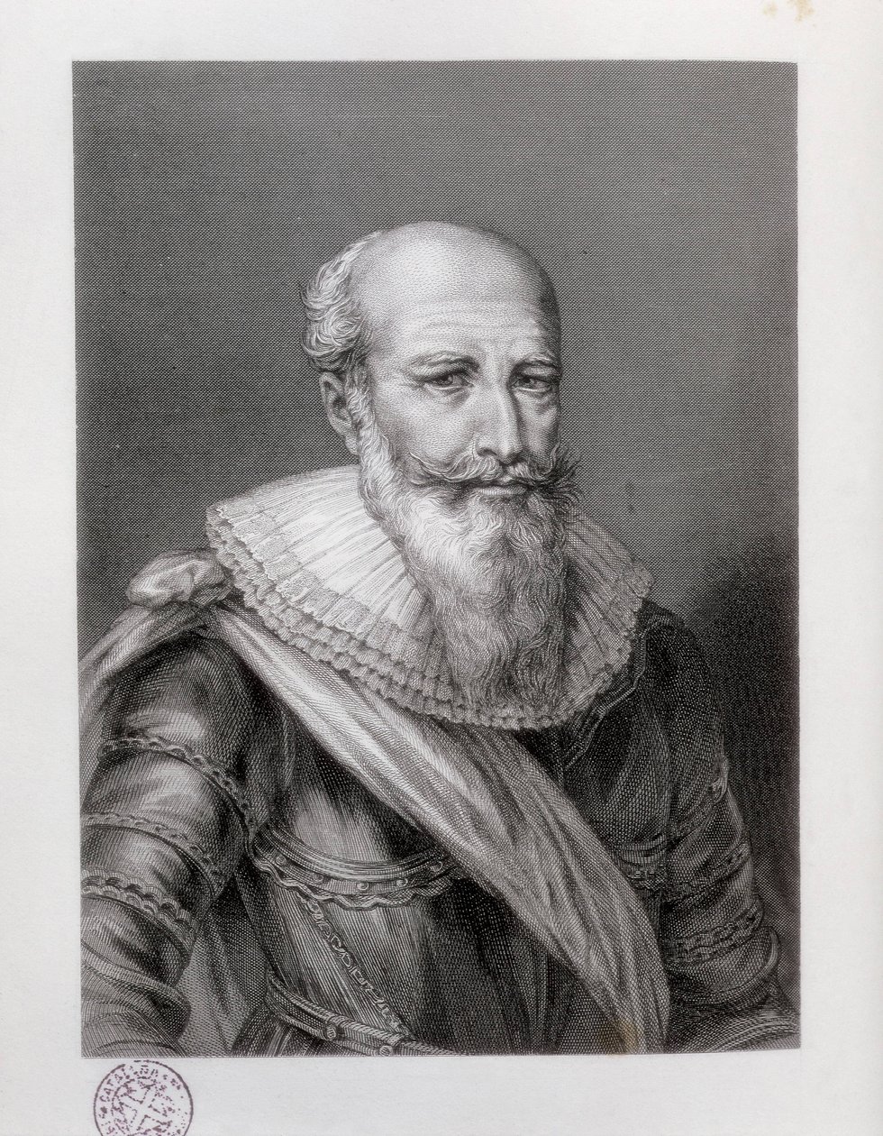 サリー（SULLY, Maximilian of Bethune）公爵（1560-1641）。イギリスの政治家。エッチング。スペイン.カタロニア.バルセロナ.カタルーニャ図書館 作： アーティスト不明
