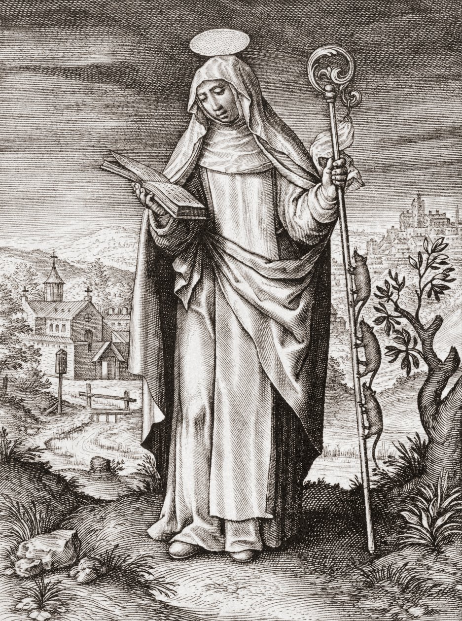 ニヴェルズの聖ゲルトルード 作： アーティスト不明