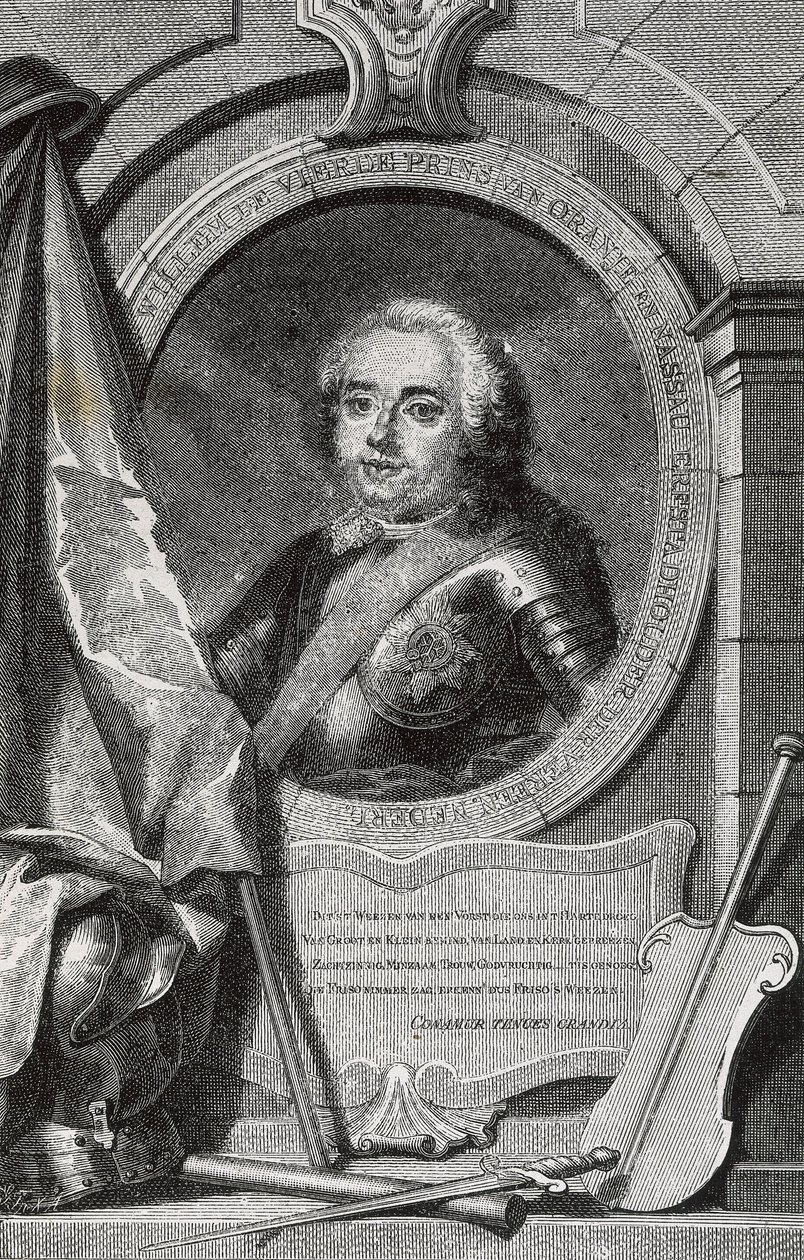 ウィリアム4世（1711-1751）。オランダ初の世襲州知事。エングレーヴィング。 作： アーティスト不明
