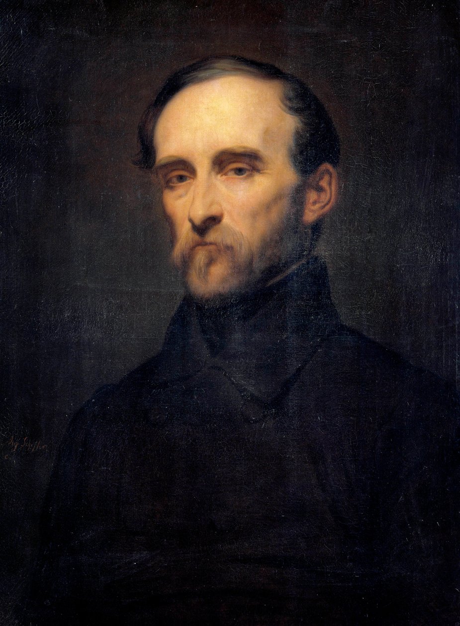 Eugene Cavaignac (1802-1857) アルジェリア総督の肖像 Ary Scheffer (1795-1858) の絵画 19世紀。ディム。0.76×0.56m。 作： アリー・シェファー