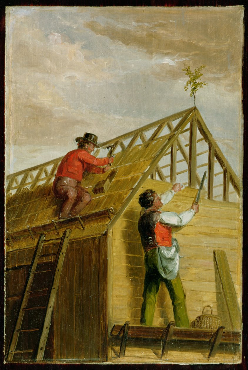 納屋のビルダー、1836（木の油） 作： アッシャー・ブラウン・デュランド