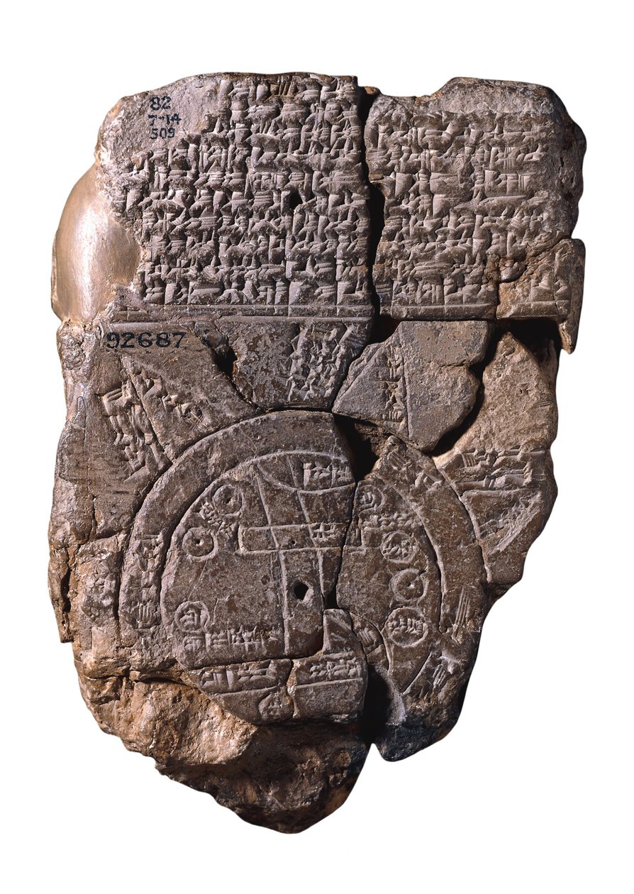 世界のバビロニアの地図c。 510-c。紀元前500年 作： アッシリア人