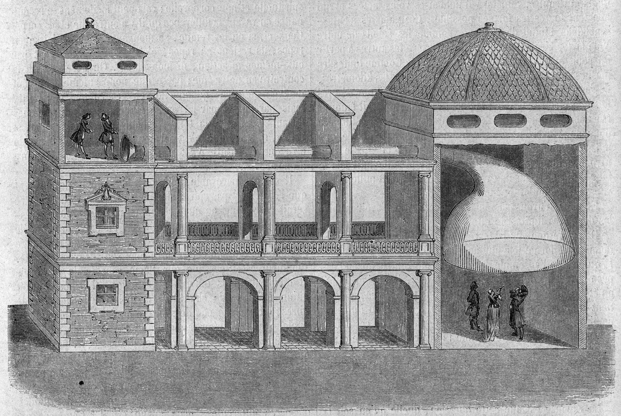 Athanase Kircher（またはAthanasius Kircheri）（1601-1680）が発明した音響コルネット。 作： アタナシウス・キルヒャー