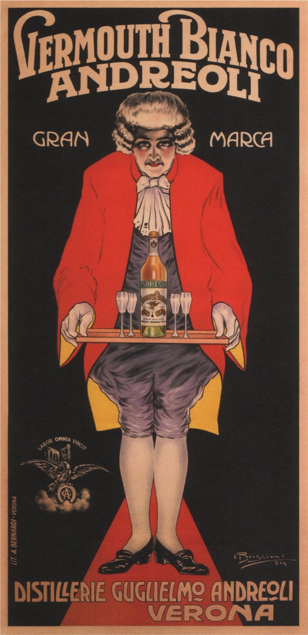 アンドレオリ・ホワイト・ベルモット、1919年 作： Attilio Bresciani