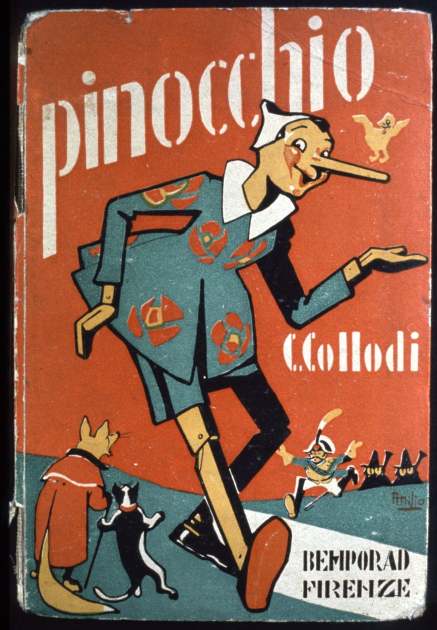 ピノキオ、1930年頃（イラスト） 作： アッティリオ・ムッシーノ