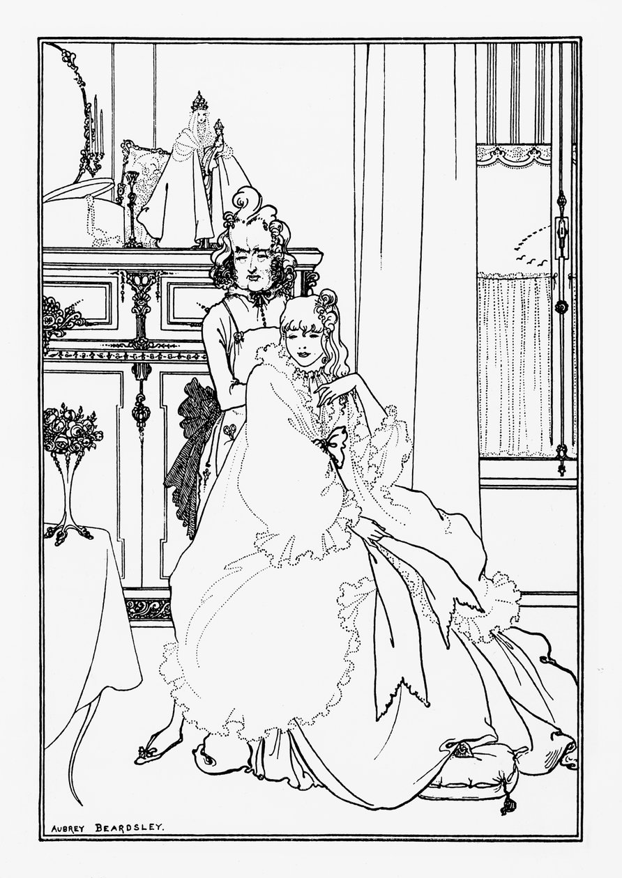 1896年の「サボイ」の詩「理髪師のバラード」からのコーフィング 作： オーブリービアズリー