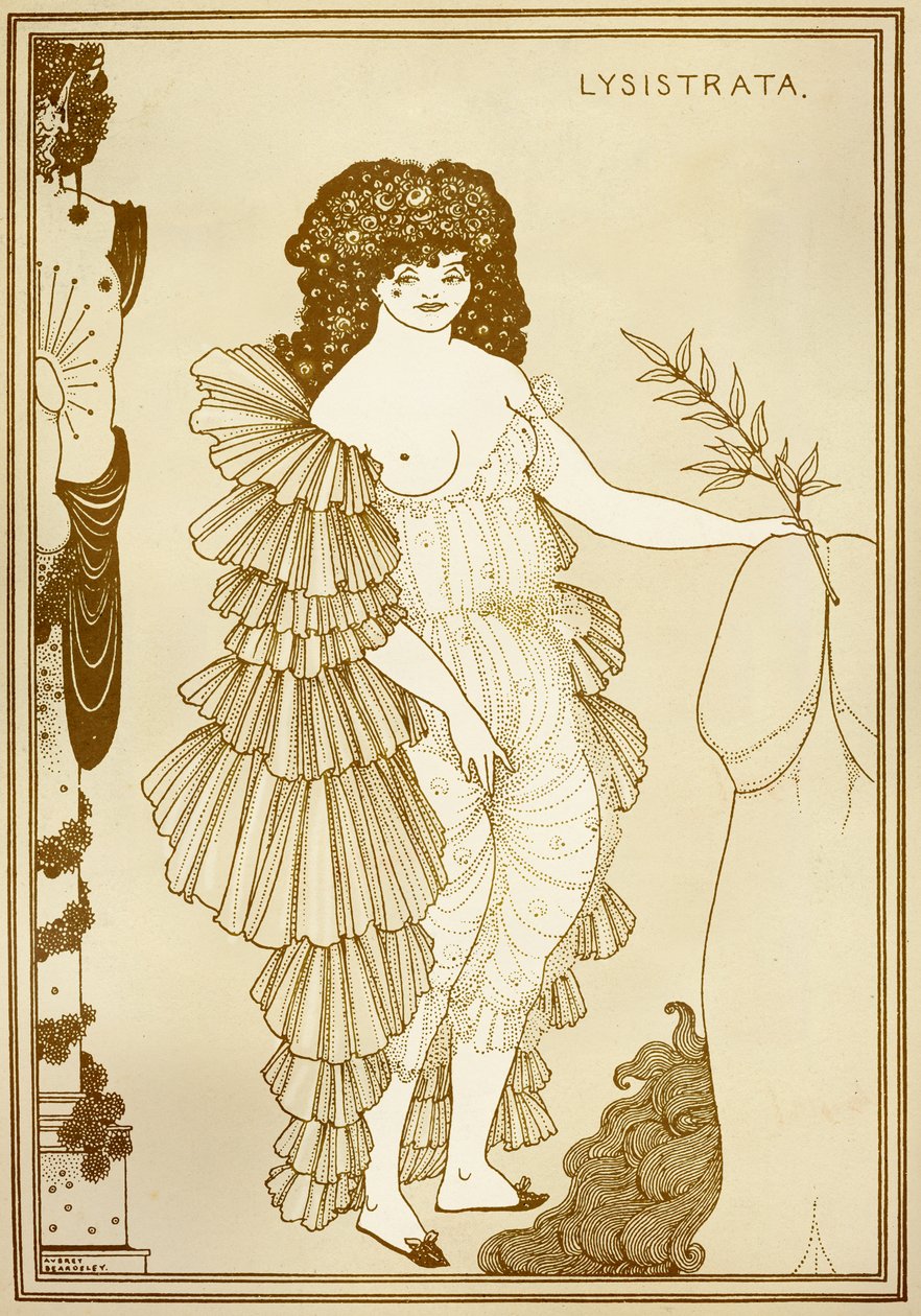Aubrey BEARDSLEY (1872-1898) 「Lysistrata」のイラスト (411 at 作： オーブリービアズリー