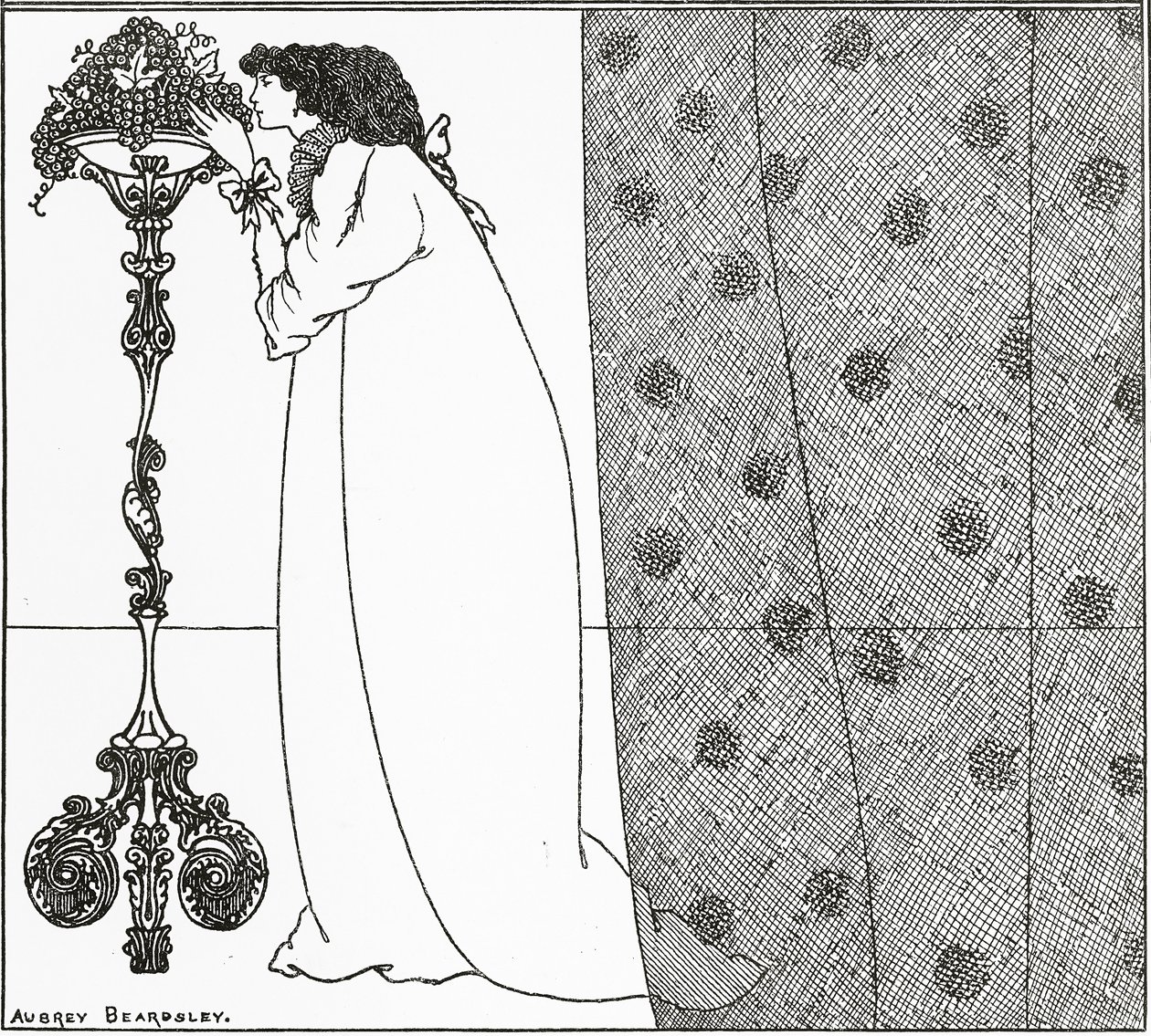 「サボイ」のカバーデザイン、1896年 作： オーブリービアズリー
