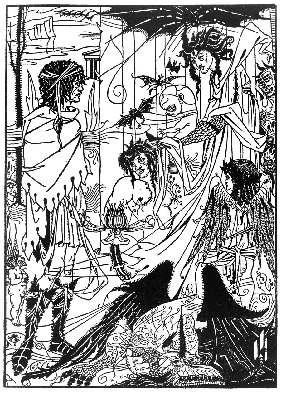 「夢」、1894 作： オーブリービアズリー
