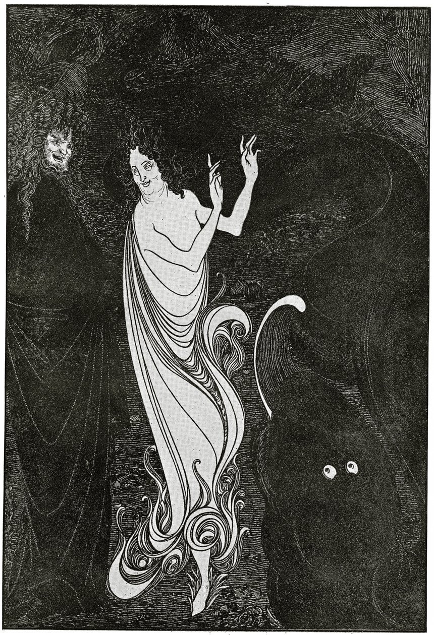 ダスラインゴルドの4番目のタブロー、「サボイ」のイラスト、1896年 作： オーブリービアズリー
