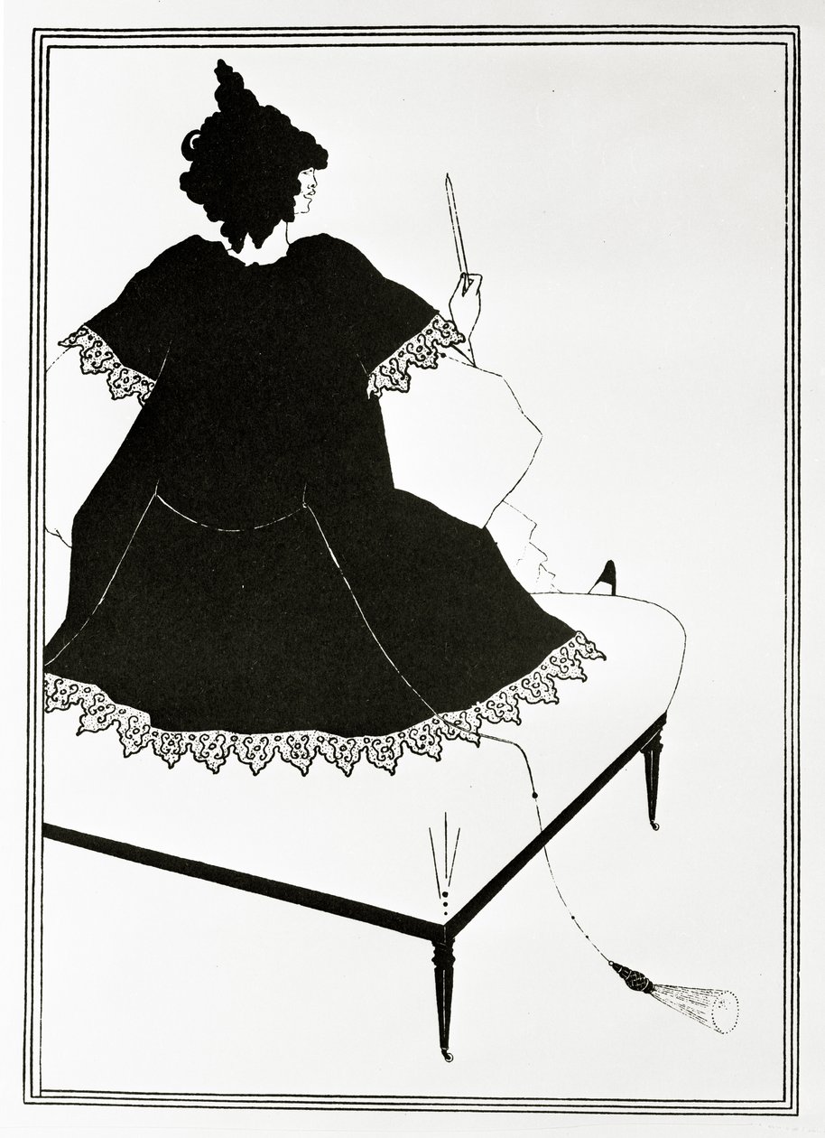 サロメ・マイトレシュ・オーケストレ、ou la femme au dildo、1894年頃 作： オーブリービアズリー