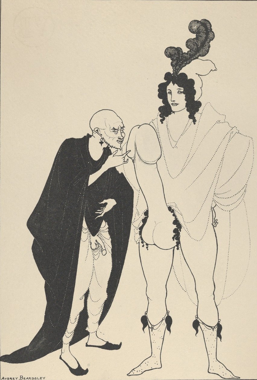 アリストファネスのリシストラータのためのヘラルドの検査、約。 1926年。 作： オーブリービアズリー