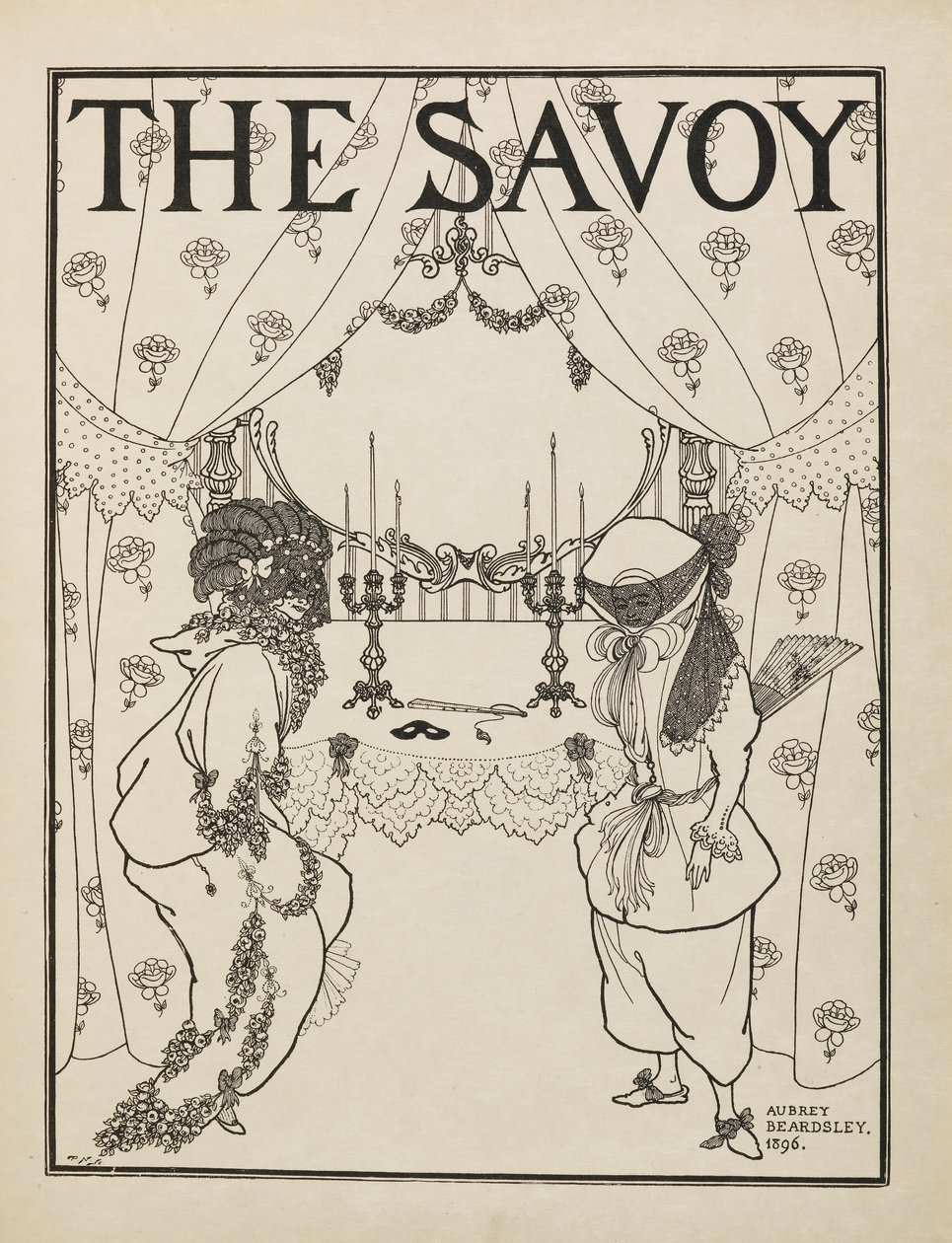 50枚のドローイングからなる「The Savoy」のNo.1のタイトルページ 作： オーブリービアズリー
