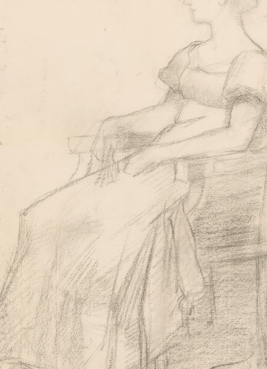 肖像画と椅子に座っている女性 作： 八月の路地