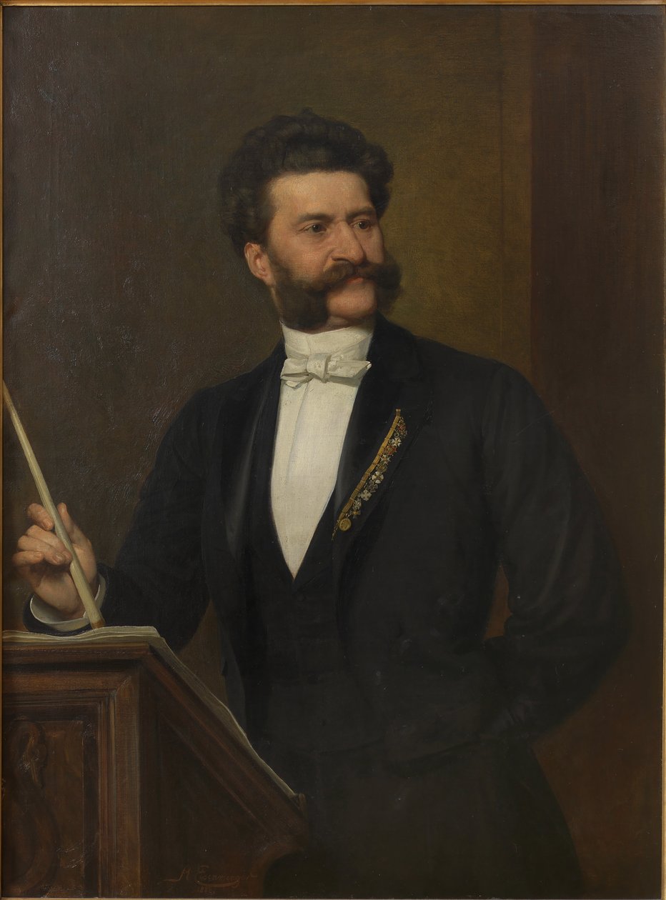 ヨハン・シュトラウスの肖像 1825-1899, 1888. 作： アウグスト・アイゼンメンガー