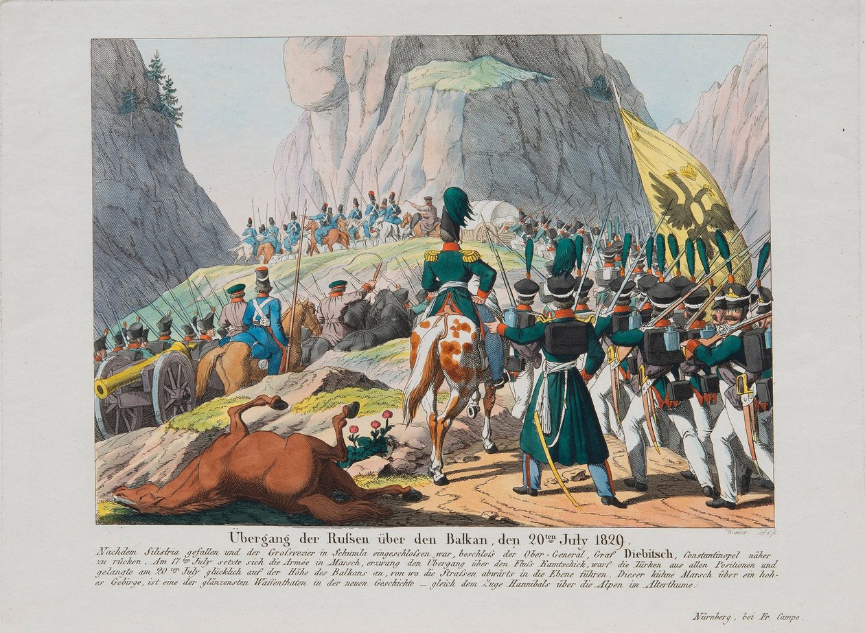 バルカン半島を横切るグラフの軍隊イヴァンイヴァノビッチディビッチc。 1830 作： オーガスト・フリードリヒ・アンドレアス・カンペ