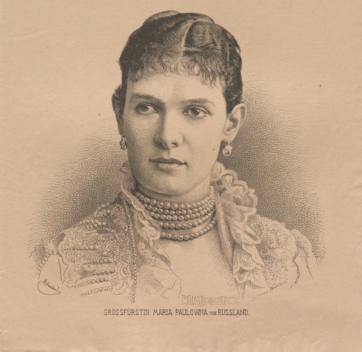 ロシアのマリア・パブロフナ大公女 1854～1920 年、1882 年。 作： シューベルト8月