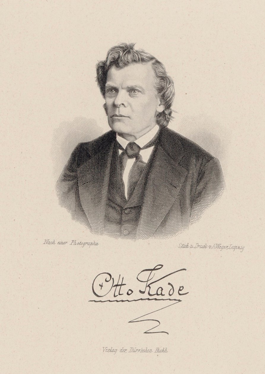 作曲家Otto Kade 1819-1900の肖像。 作： オーガスト・ウェガー