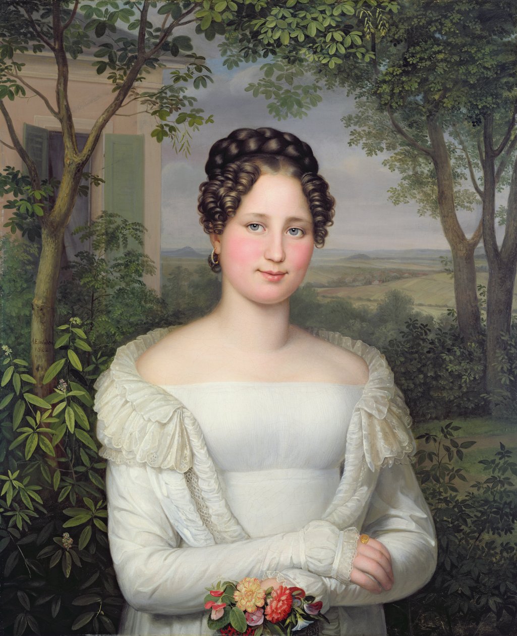 ホルストマン夫人の肖像、1822年 作： アウグスト・フォン・デア・エンブデ