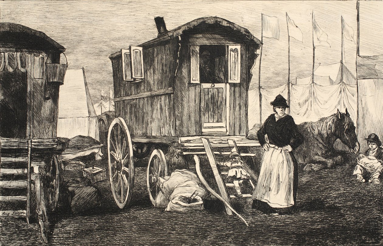 「La Rue a Londres」のイラスト、パブ。 G. Charpentier et Cie、1884年 作： オーギュストアンドレランコン
