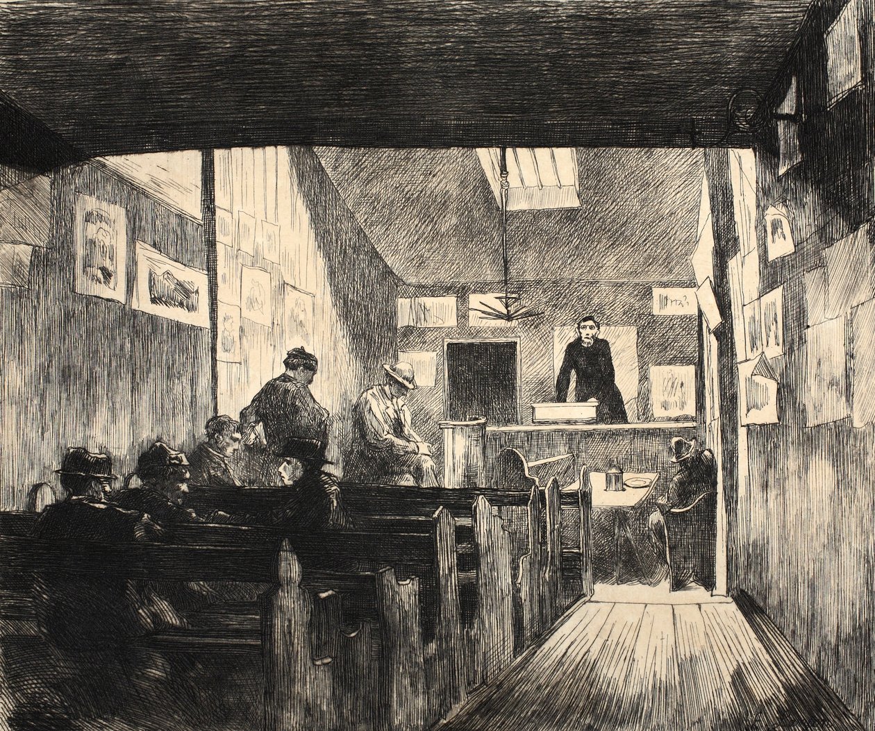 「La Rue a Londres」のイラスト、パブ。 G. Charpentier et Cie、1884年 作： オーギュストアンドレランコン