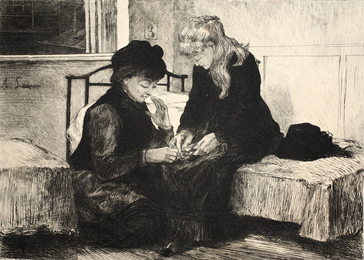 「La Rue a Londres」のイラスト、パブ。 G. Charpentier et Cie、1884年 作： オーギュストアンドレランコン