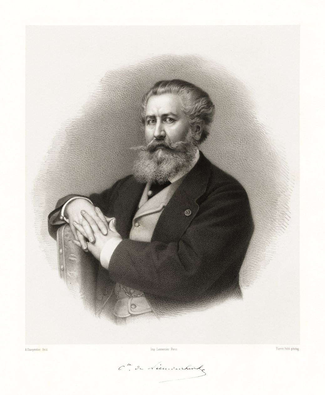 アルフレッド・エミリアン・ド・ニーヴェルケルケ、1865-66 作： オーギュスト・シャルパンティエ