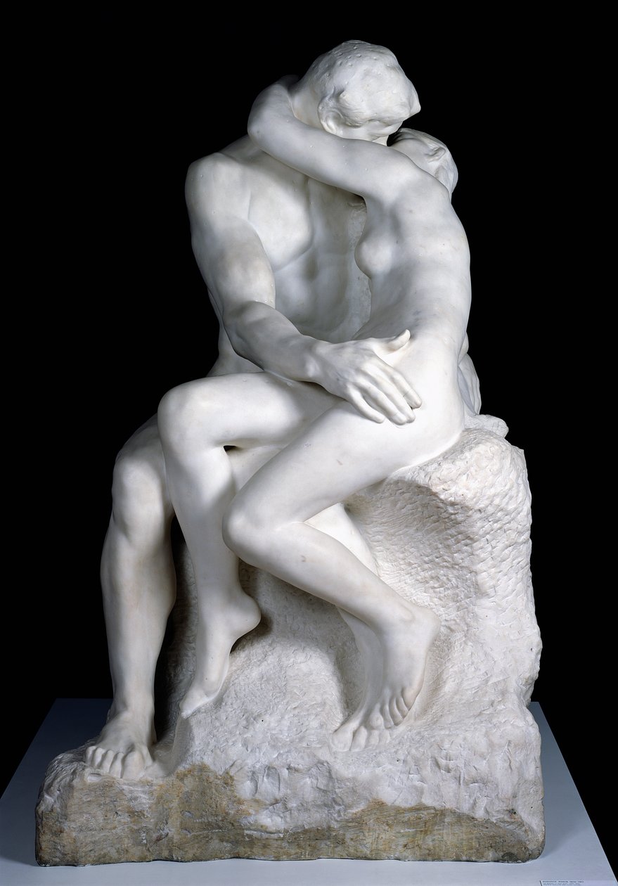キス、1888-98（大理石）（190950も参照） 作： オーギュスト・ロディン