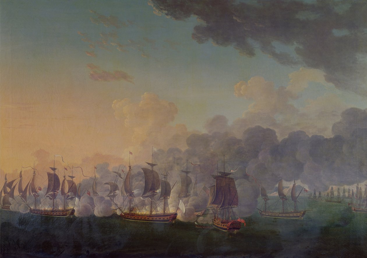 1781年7月21日のルイブールの戦い 作： オーギュスト・ロッセル・ド・セルシー