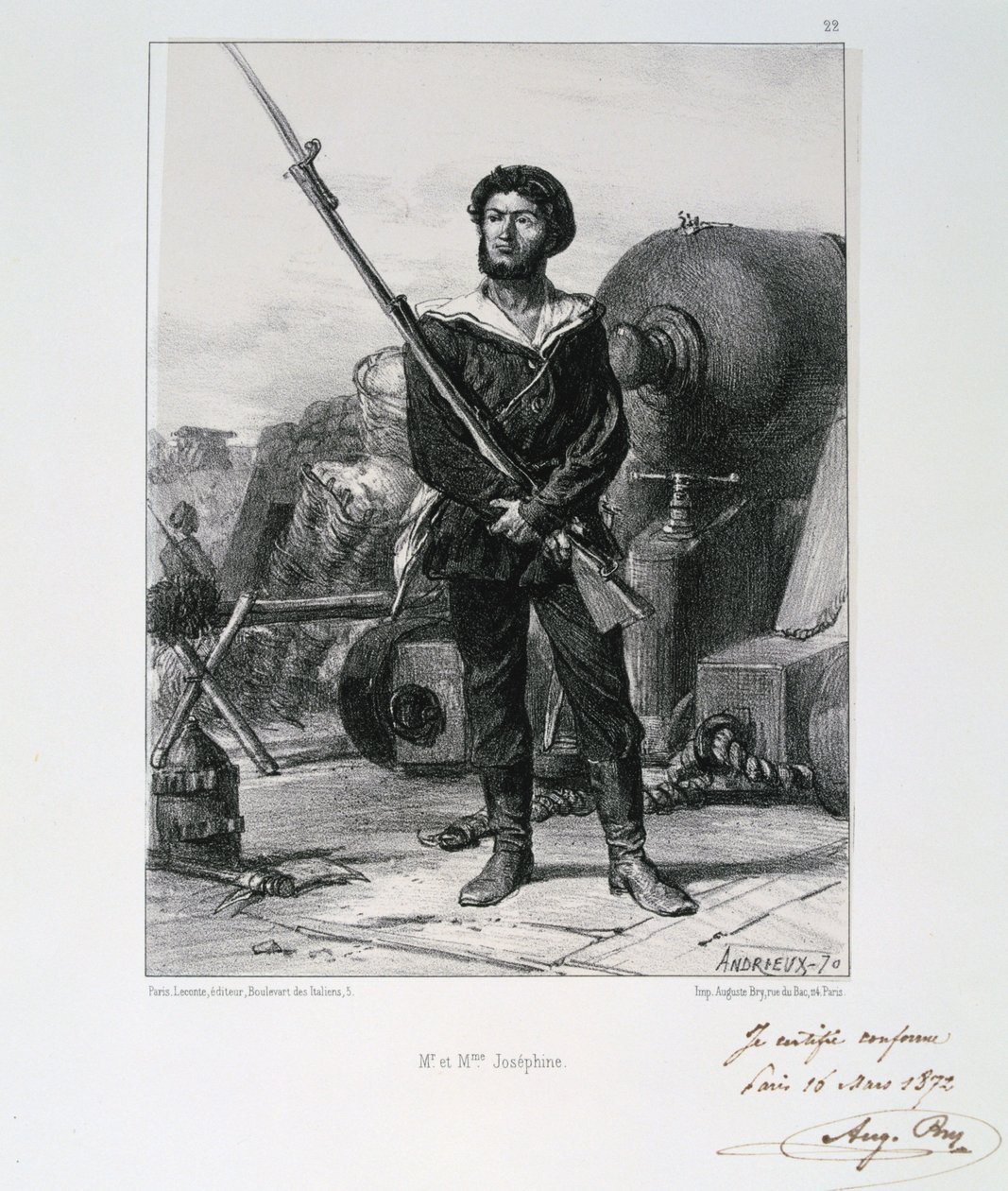 ジョセフィーヌ夫妻、パリ包囲戦、普仏戦争、1870年1872年 作： オーギュスト・ブリー