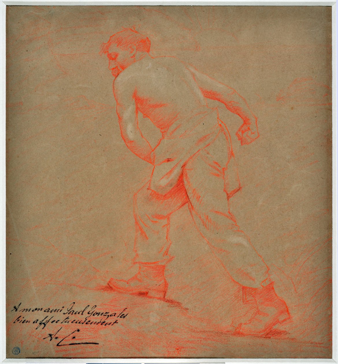 Le sower Auguste Carli (1868-1930) の素描 作： オーギュスト・カルリ