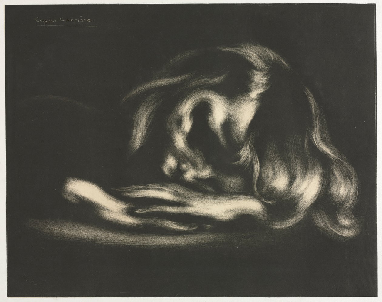 Sleep Jean-René Carrière, from LAlbum of original prints of Galerie Vollard, 1897. 作： オーギュストクロット