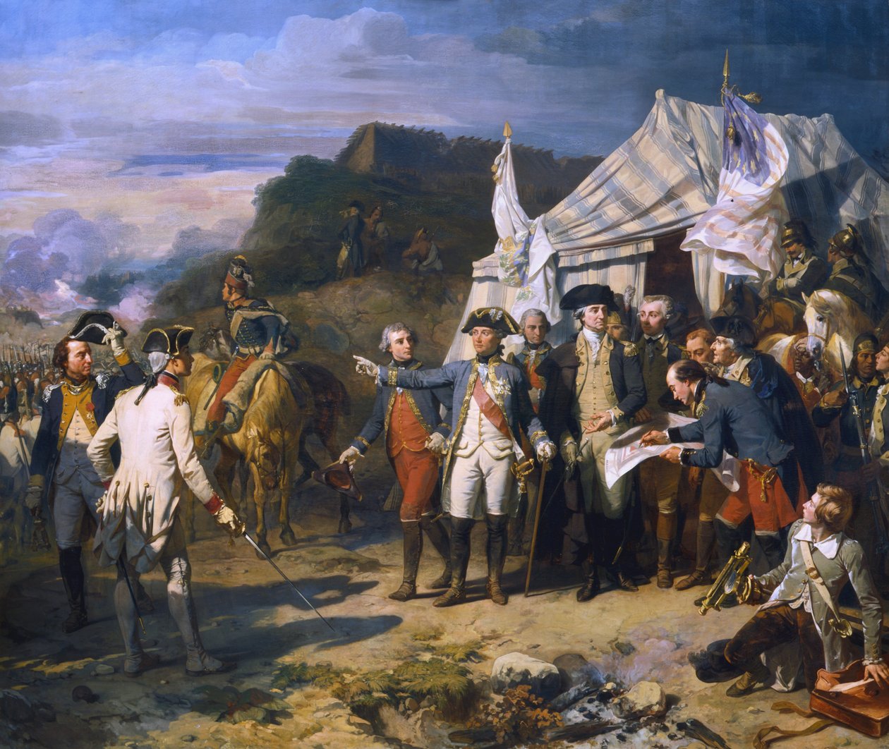 ヨークタウン包囲戦、1781年c1836 作： ルイ・チャールズ・オーギュスト・クーダー