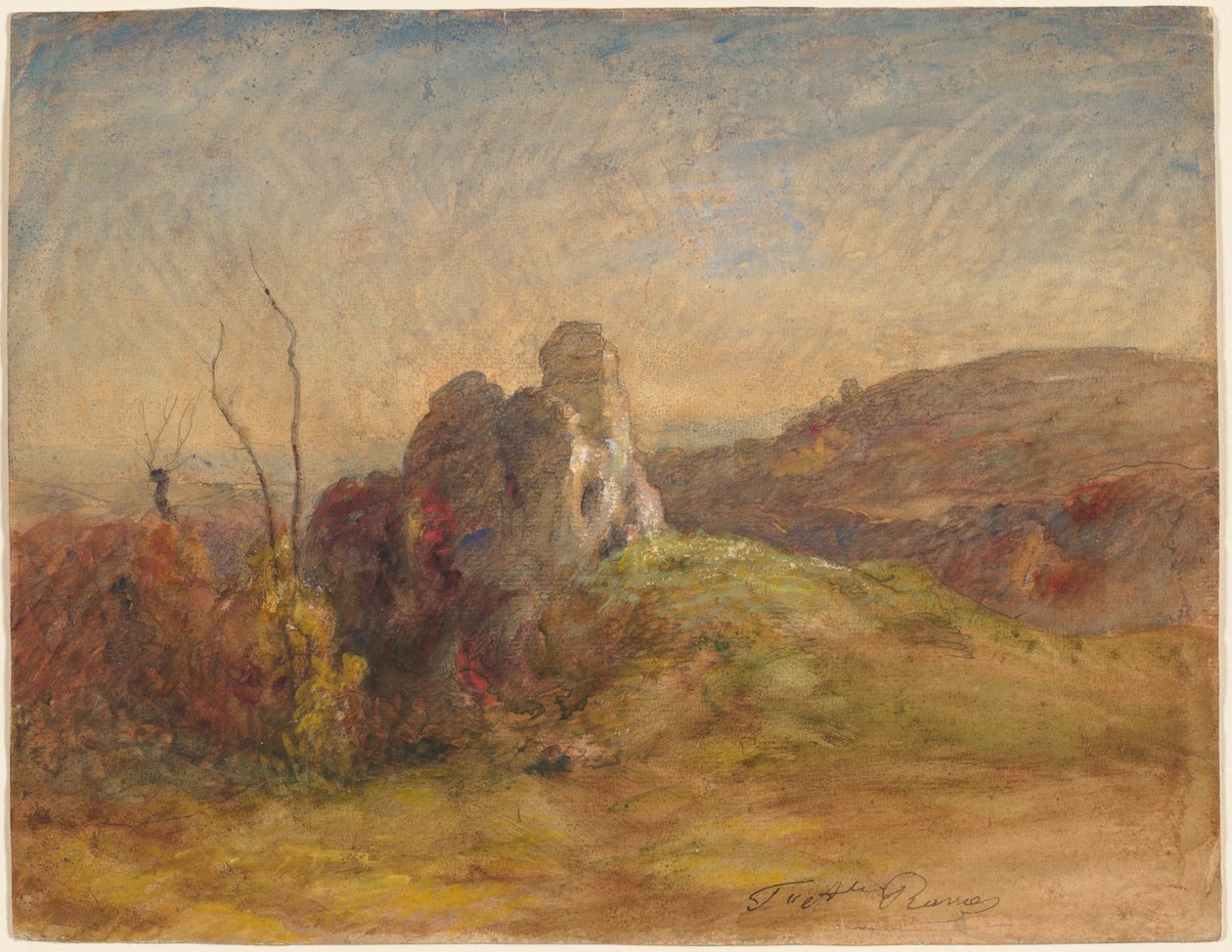 風景、1870-1884。 作： オーギュスト・フランソワ・ラヴィエ