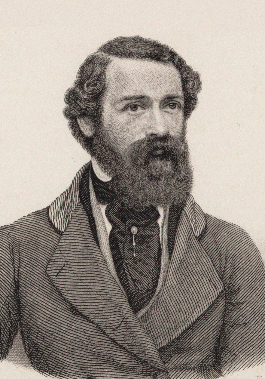 作曲家ヨセフ・ネッツァーの肖像、1808～1864年頃。 1850年。 作： オーギュスト・ヒュッセナー